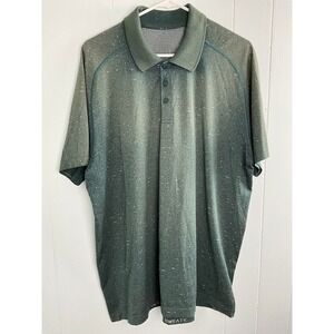 Lululemon Metal Vent Tech Polo Shirt Mens XXL Green Heathered Short Sleeve Golf